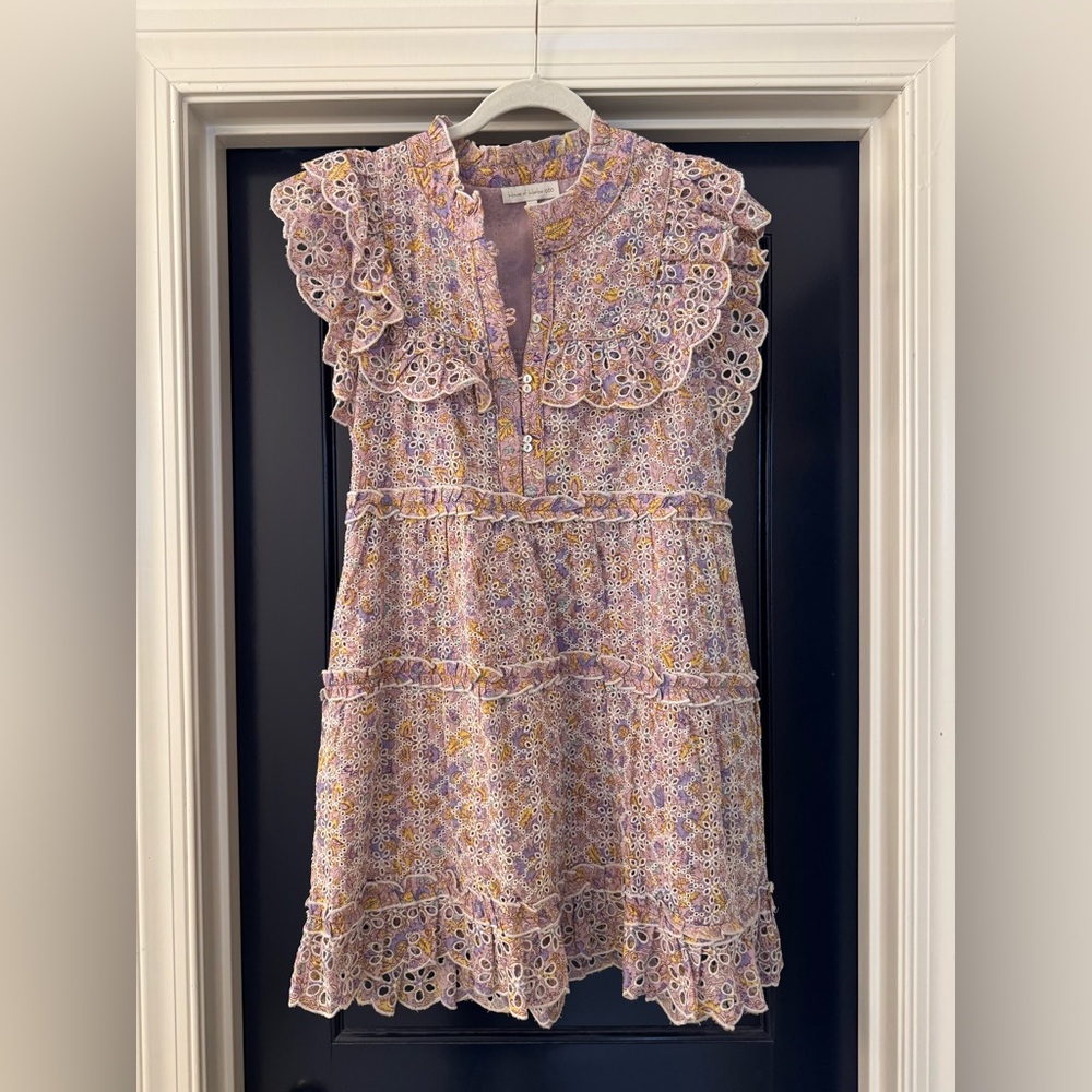 House of Harlow 1960 Purple Ruffled Tiered Sundress
